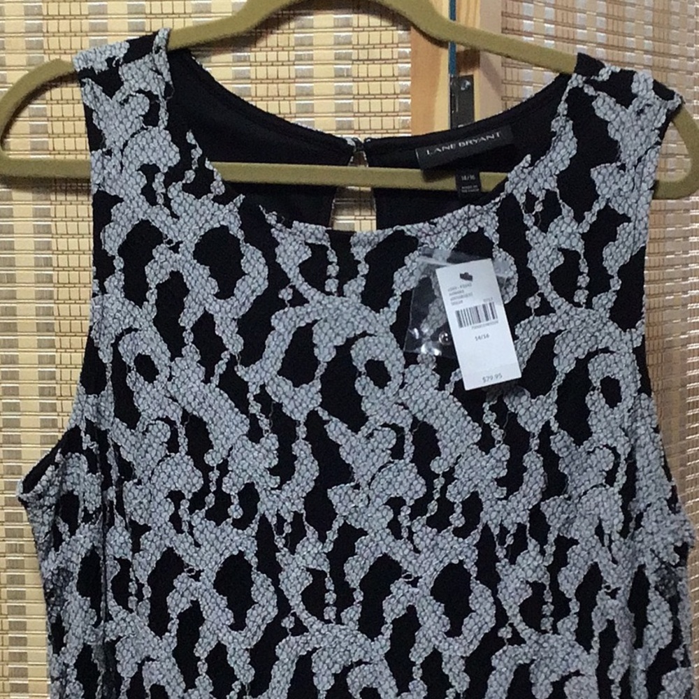 Brand new with tags dress. Gray Lace overlay on black underneath. Very nice!